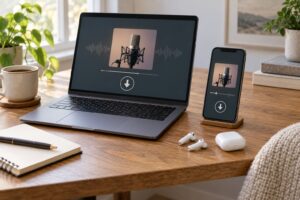 how to download podcasts for offline listening