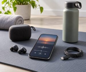 how to listen to radio while working out