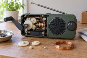 how a hand crank radio works