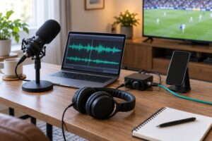 how to sync radio commentary with tv broadcast