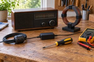 how to reduce electrical noise on am radio