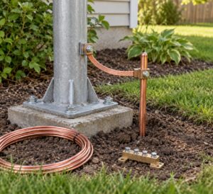 how to ground an outdoor radio antenna safely