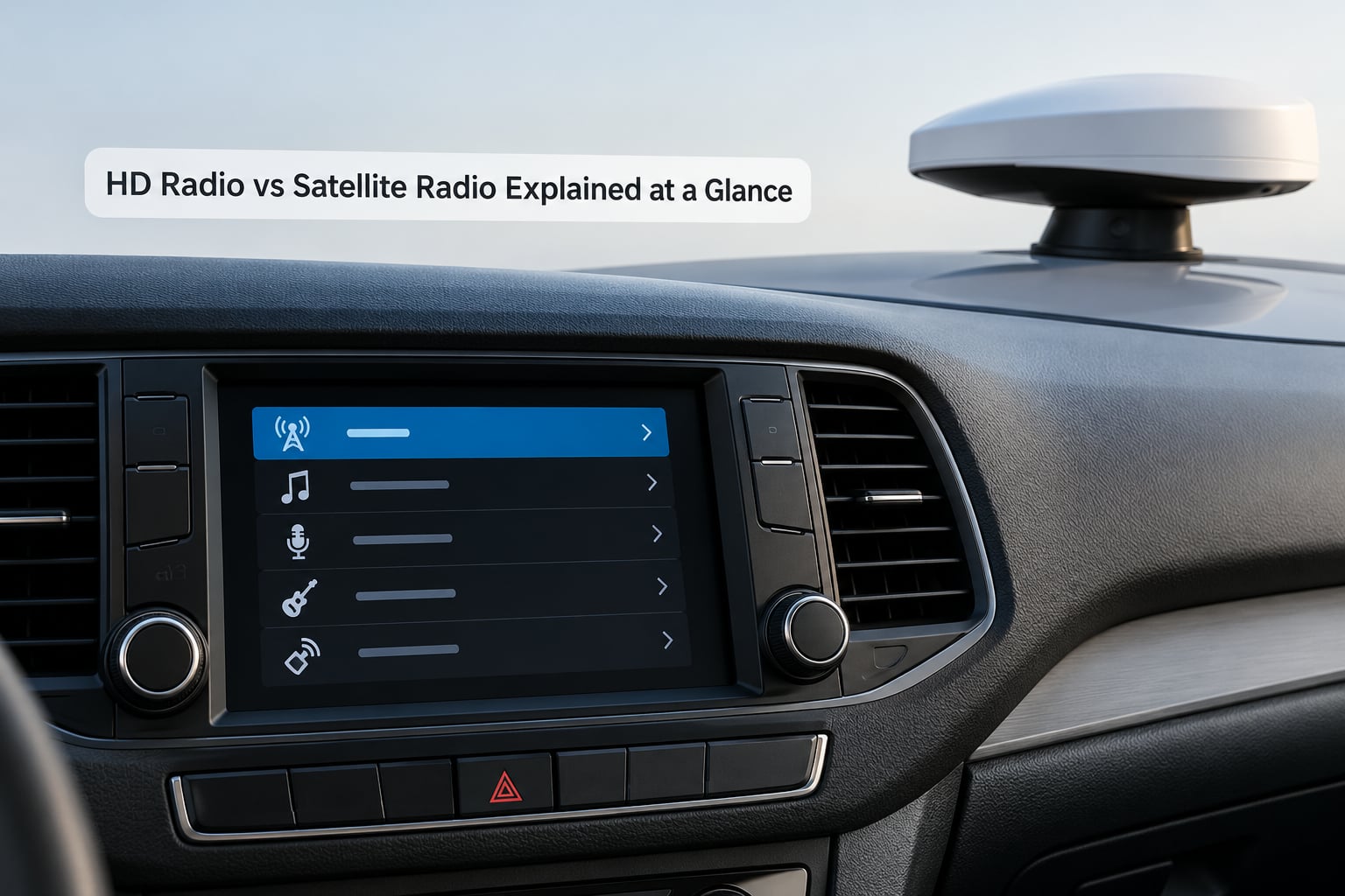 HD Radio vs Satellite Radio Explained at a Glance