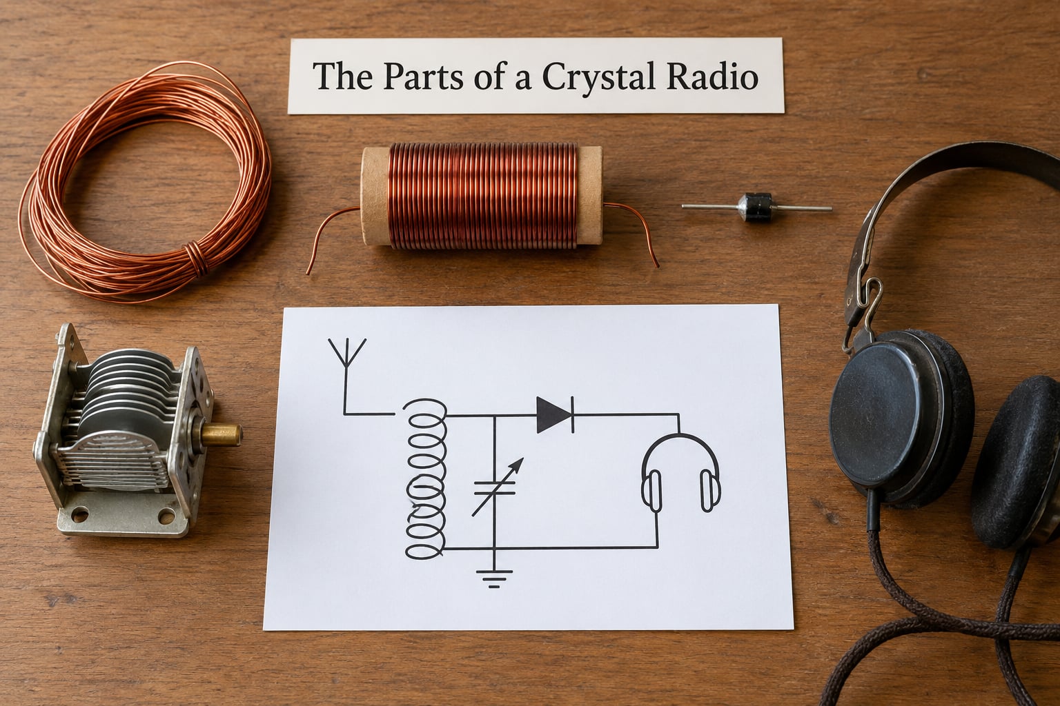 The Parts of a Crystal Radio