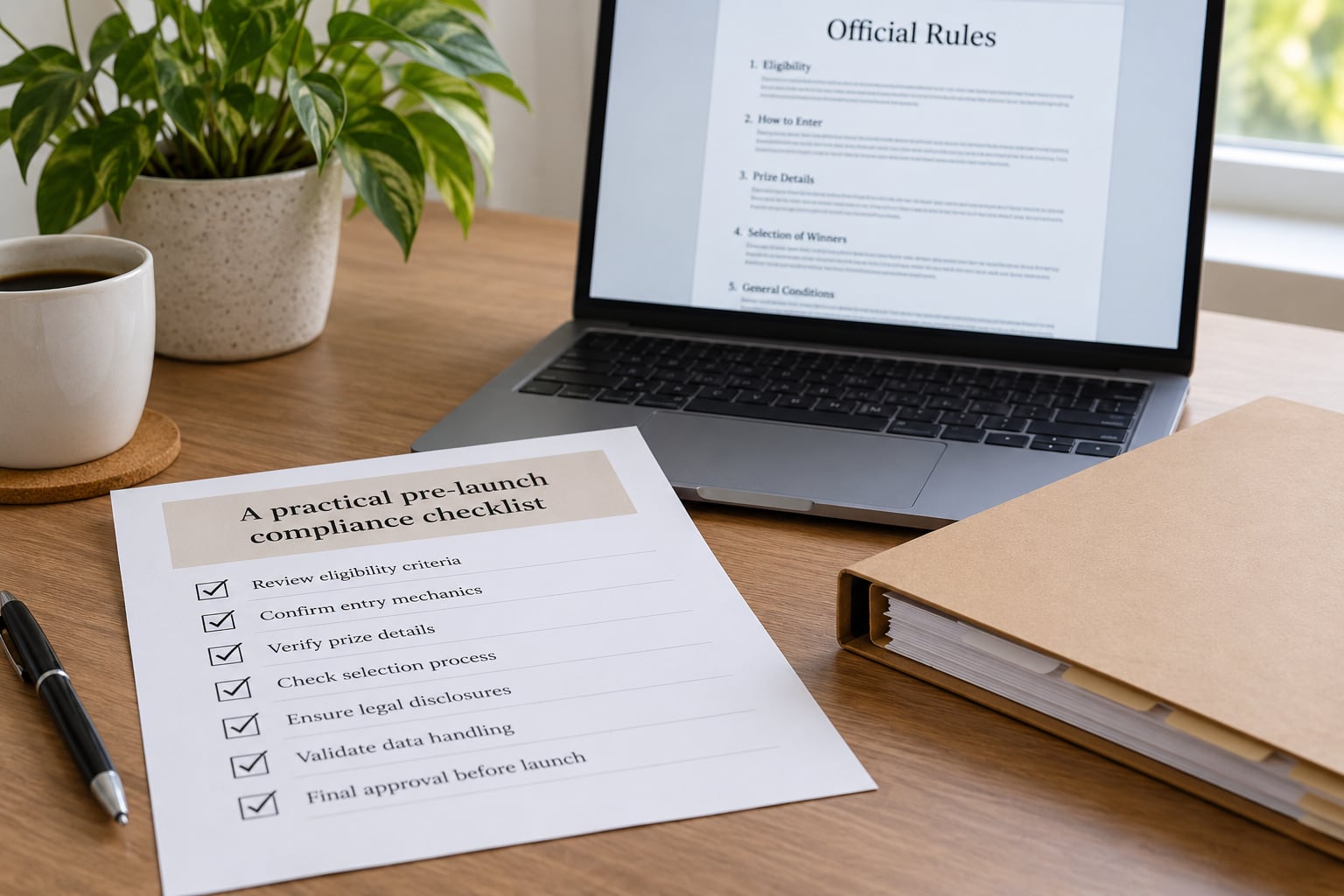 A practical pre-launch compliance checklist