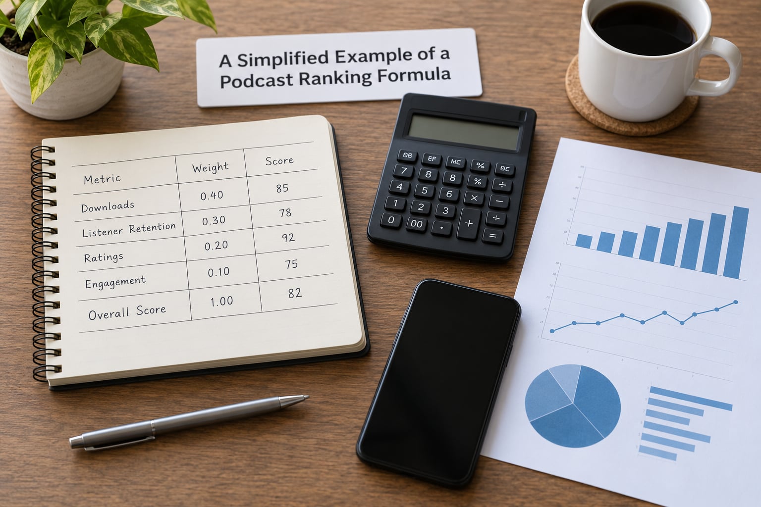 A Simplified Example of a Podcast Ranking Formula