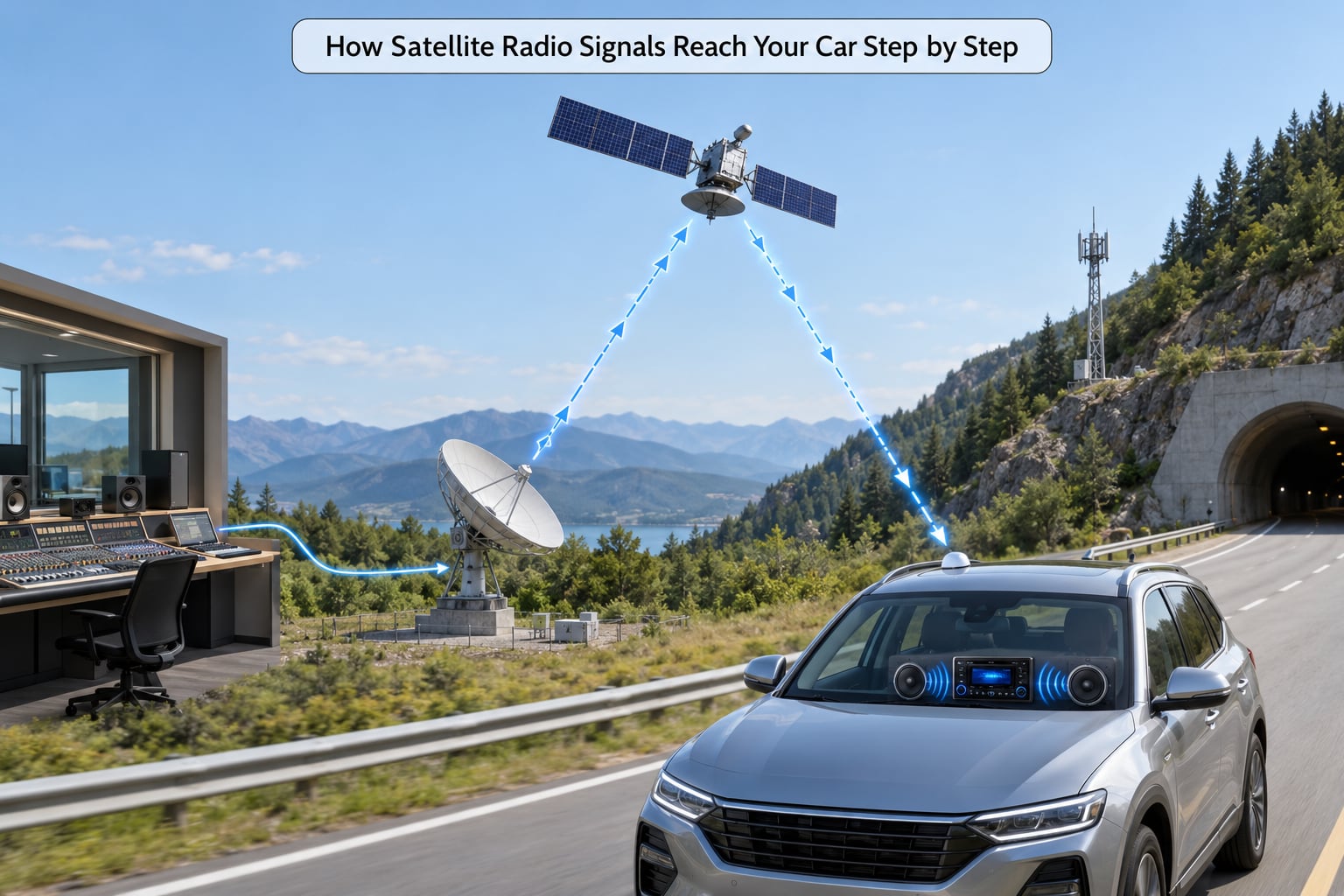 How Satellite Radio Signals Reach Your Car Step by Step
