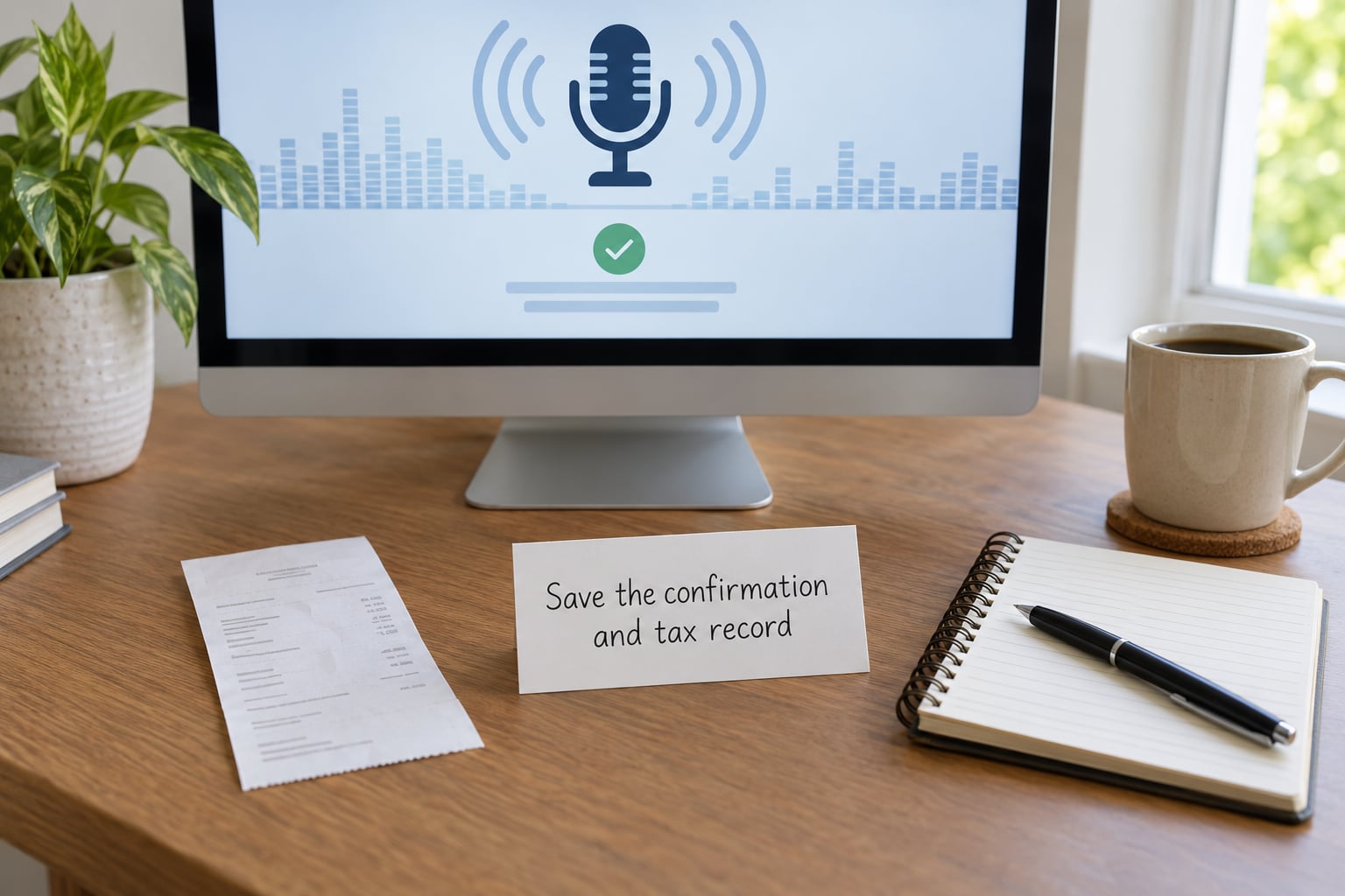 Save the confirmation and tax record