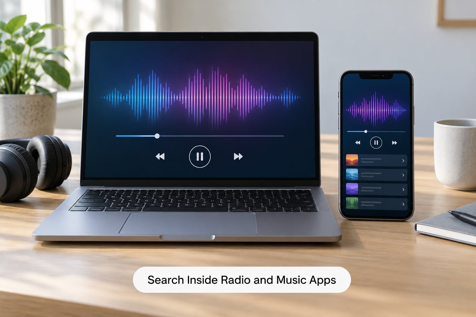 Search Inside Radio and Music Apps