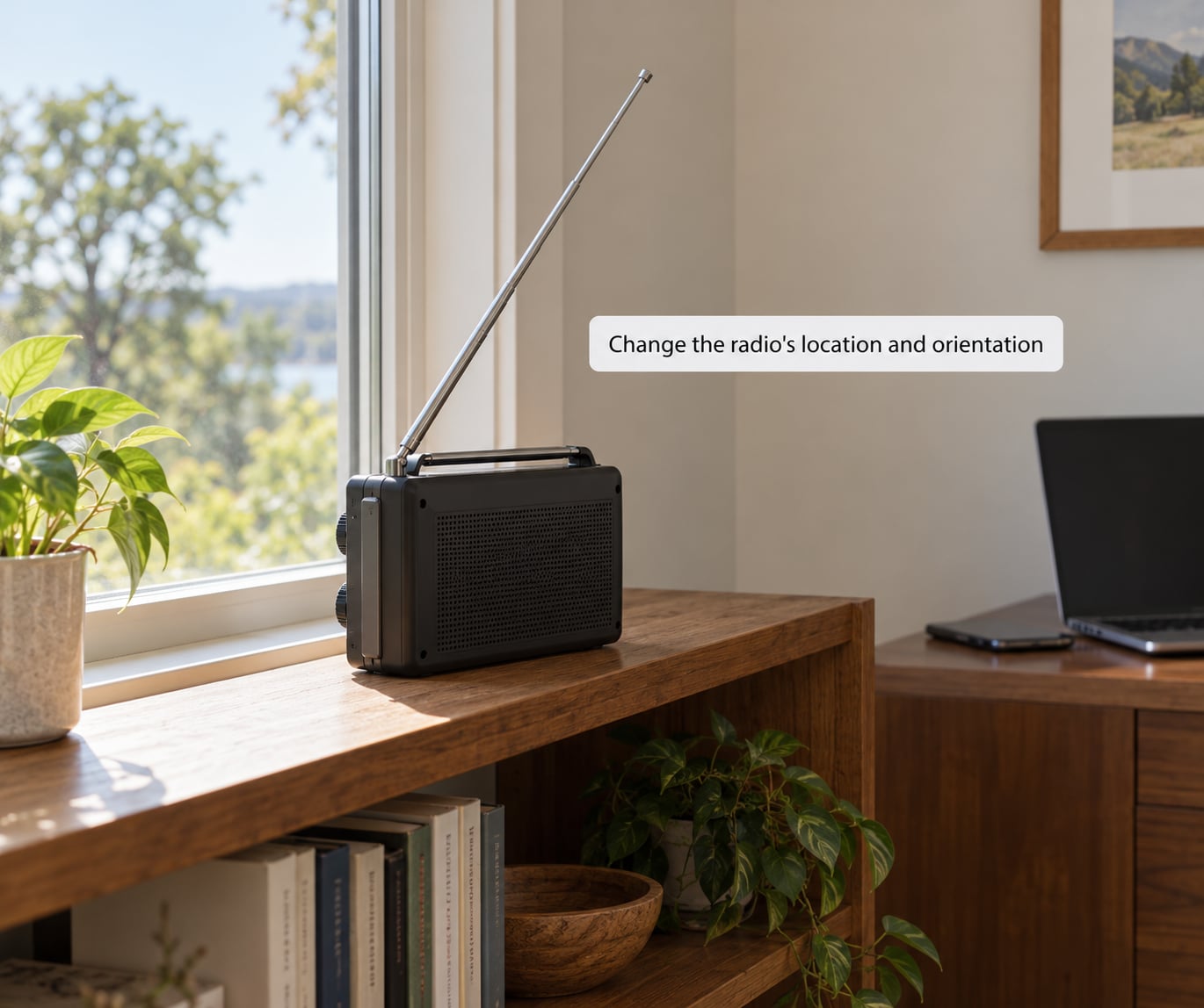 Change the radio's location and orientation