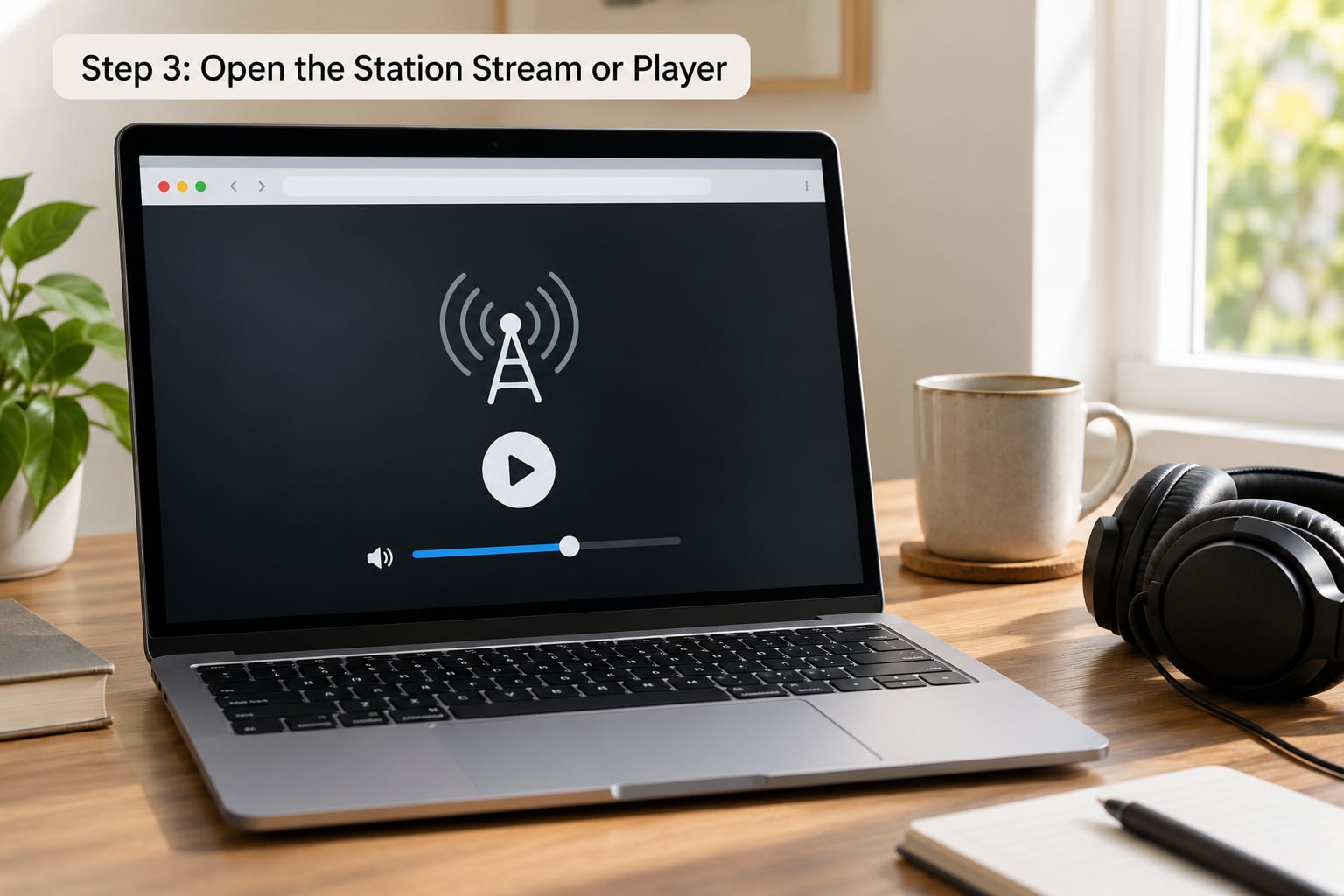 Step 3: Open the Station Stream or Player