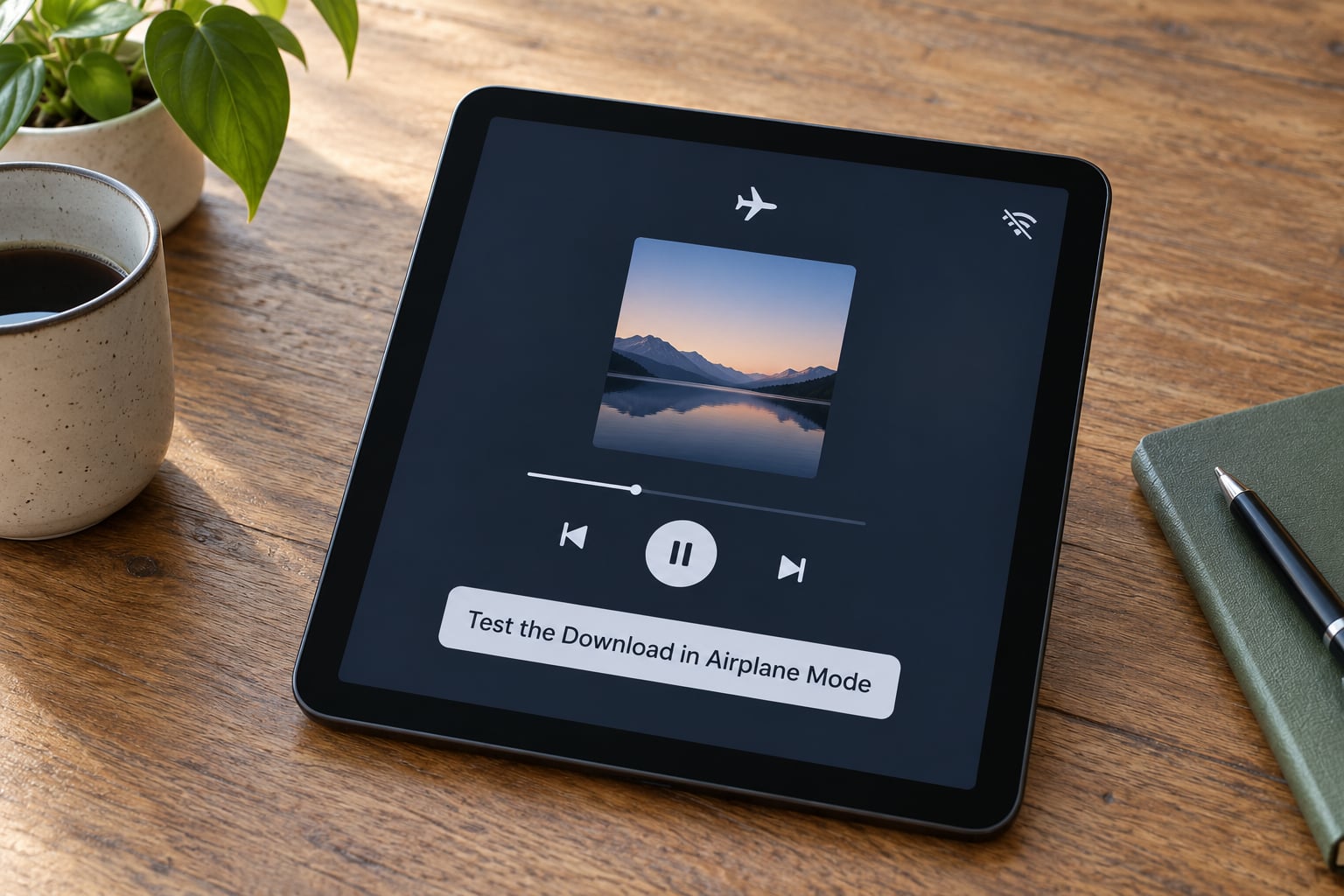 Test the Download in Airplane Mode