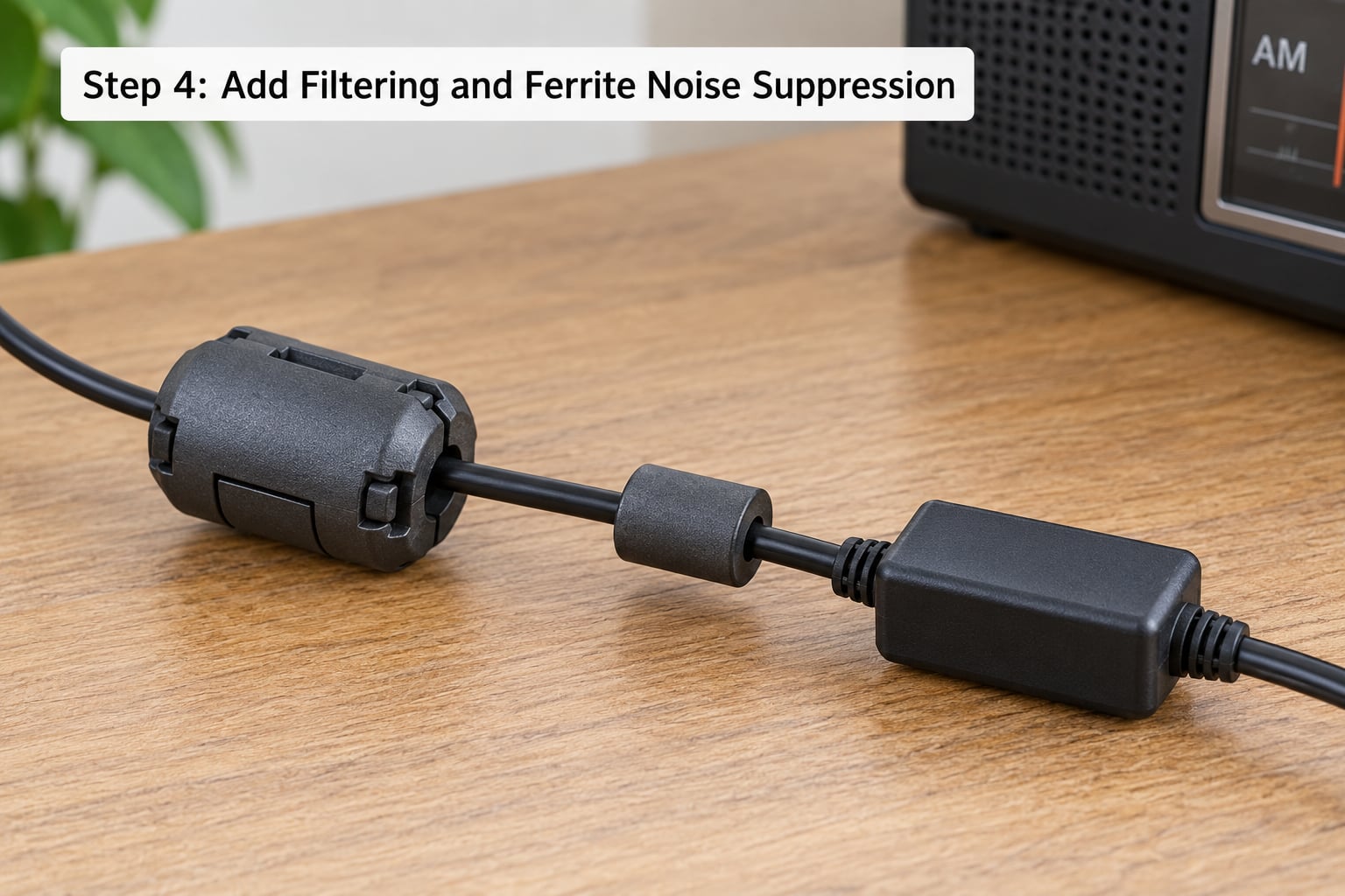 Step 4: Add Filtering and Ferrite Noise Suppression