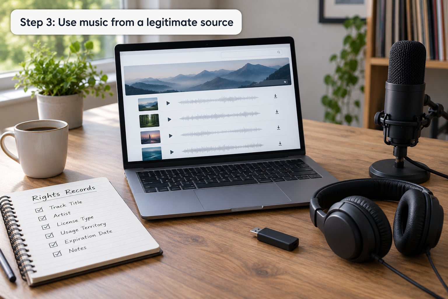 Step 3: Use music from a legitimate source
