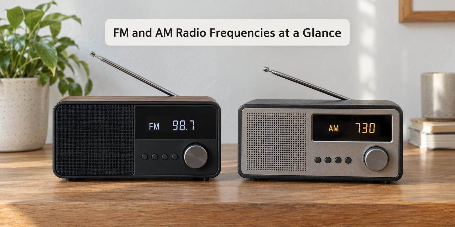 FM and AM Radio Frequencies at a Glance