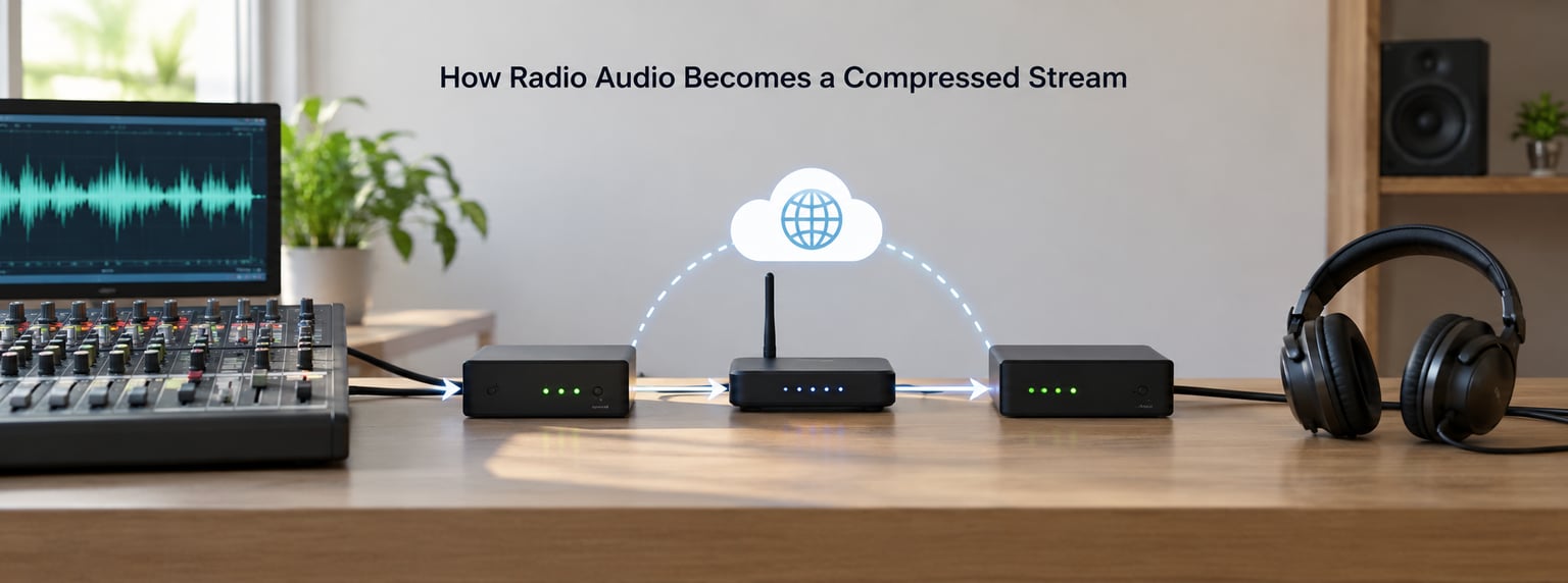 How Radio Audio Becomes a Compressed Stream