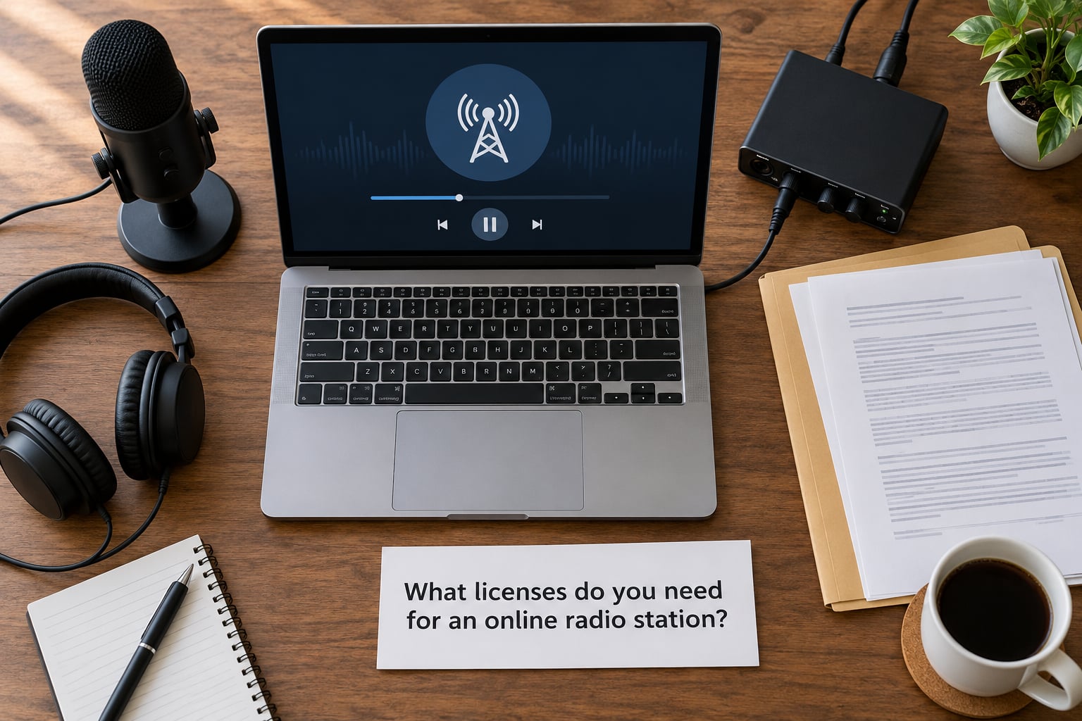 What licenses do you need for an online radio station?